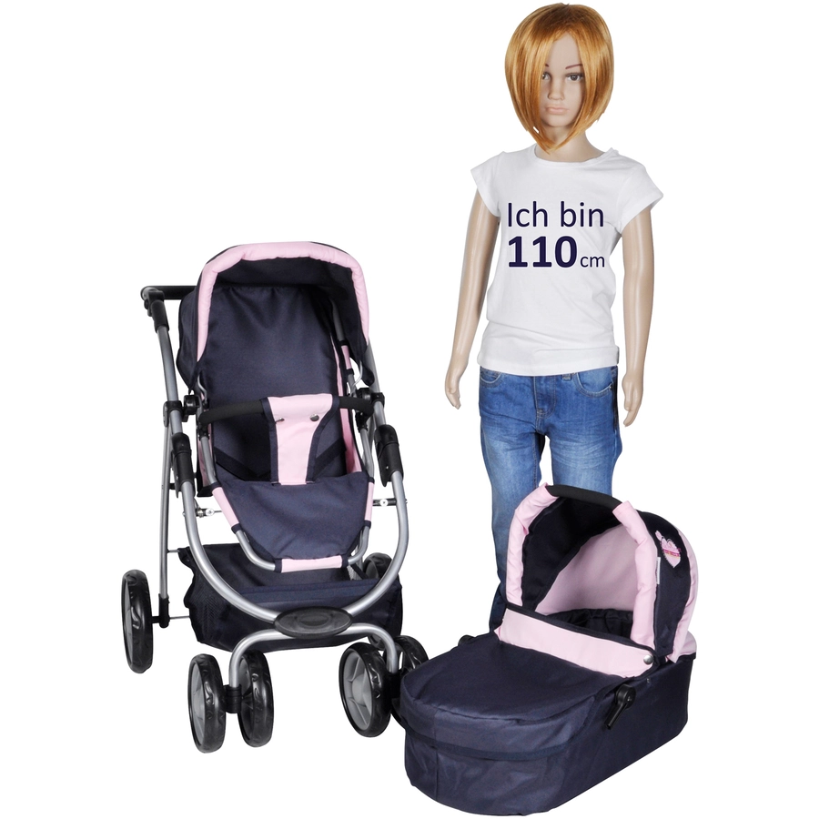 knorr toys® Puppenwagen Coco - My Little Princess blau