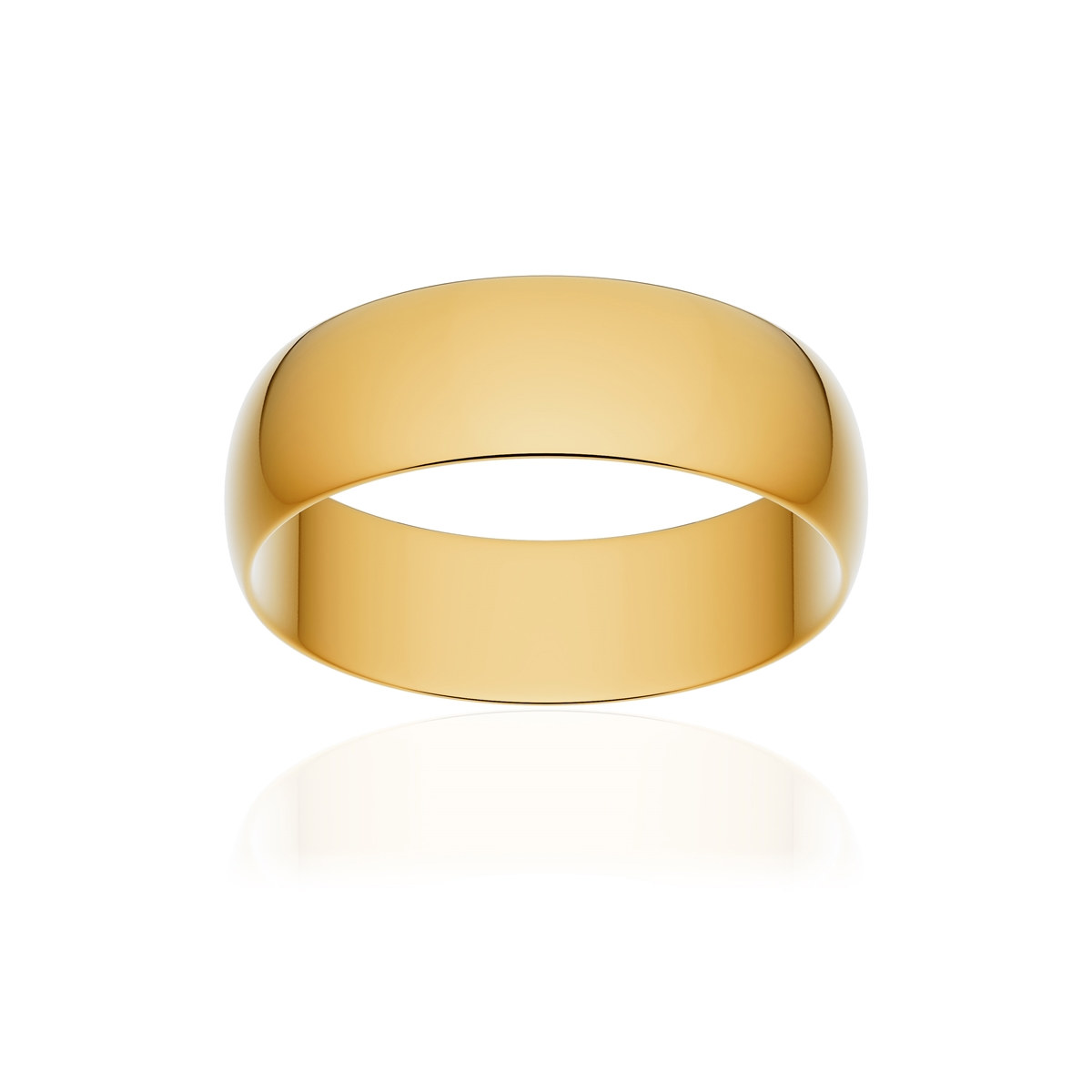 Alliance or 375 jaune poli ruban 6mm