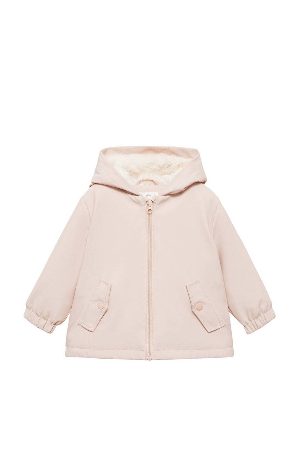 Mango Kids coatedtussenjas lichtroze