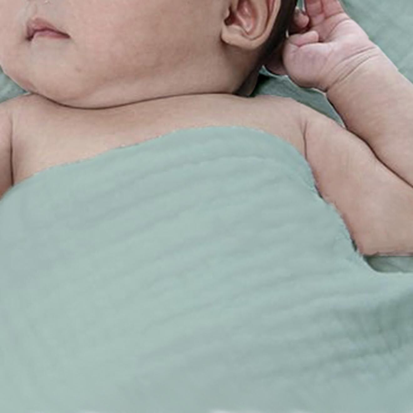 Papate Maxi Lange en Coton Bio vert - 100x100 cm