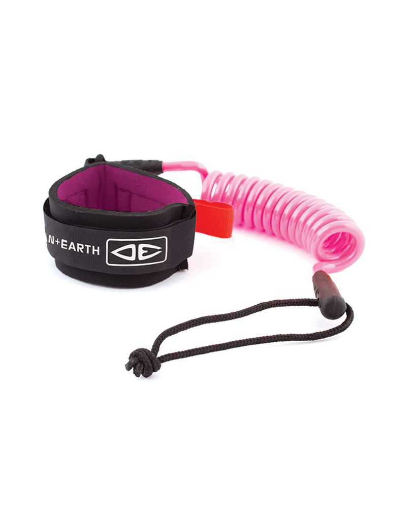 Ocean and earth Leash bodyboard basic coiled corde Black