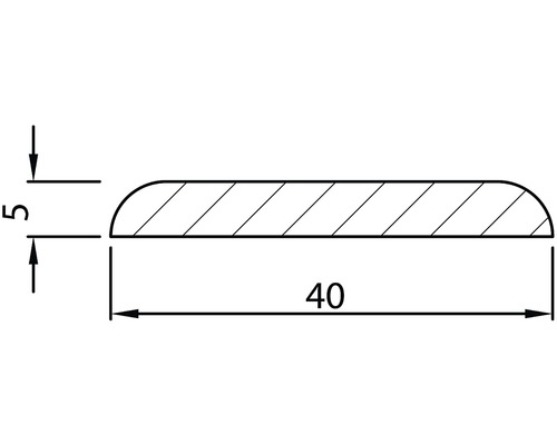 Konsta afdeklijst, ruw grenen, 5x40x2000 mm