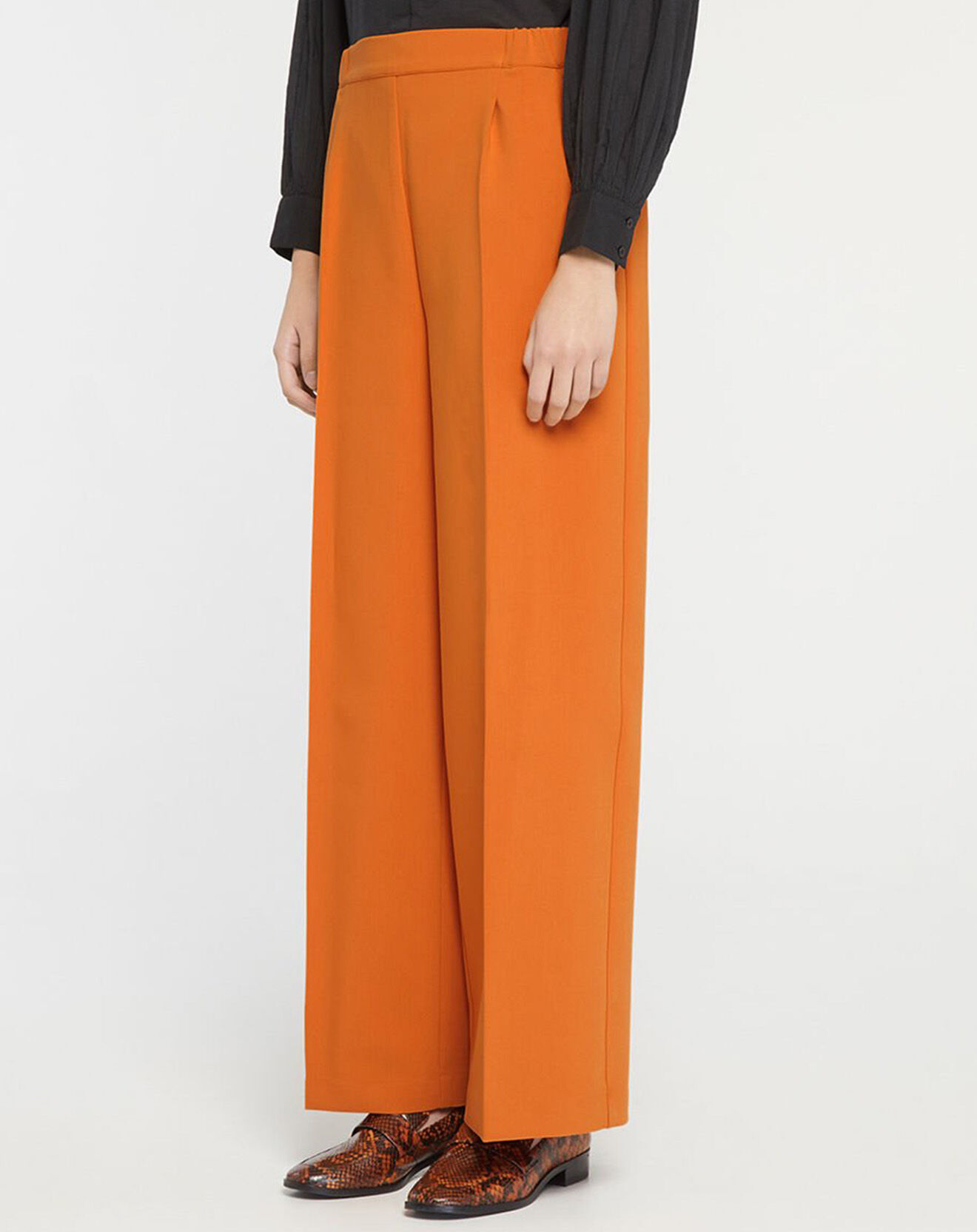 Galeries Lafayette Pantalon large Pierrot Pol orange