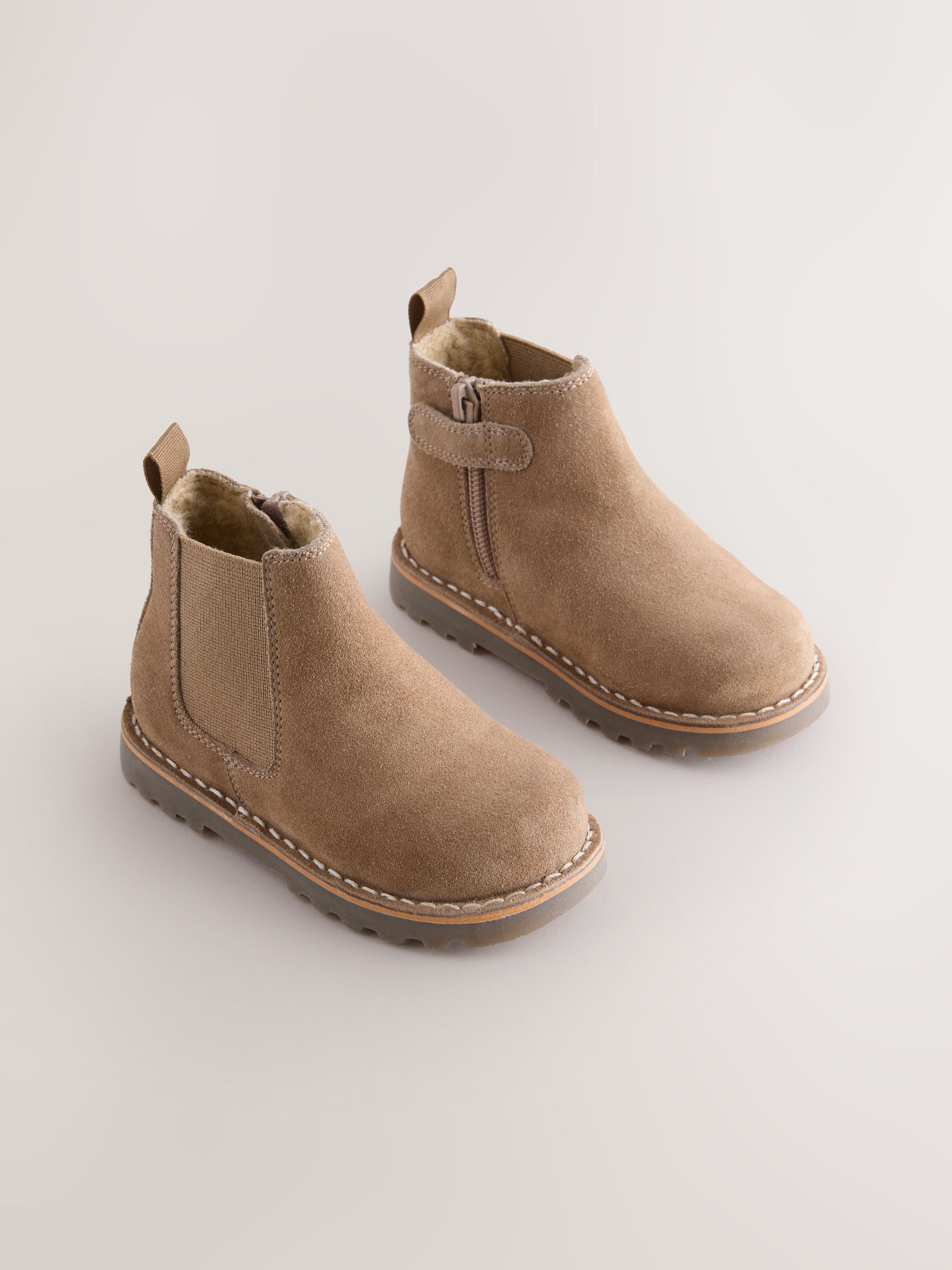 Naturel bruin - Suède Chelsea-laars
