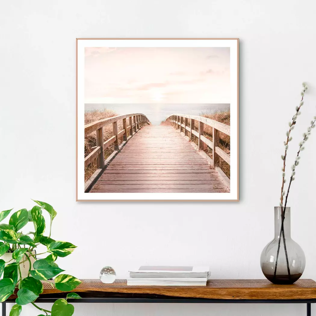 Wandbild 50 x 50 cm Sunny Bridge