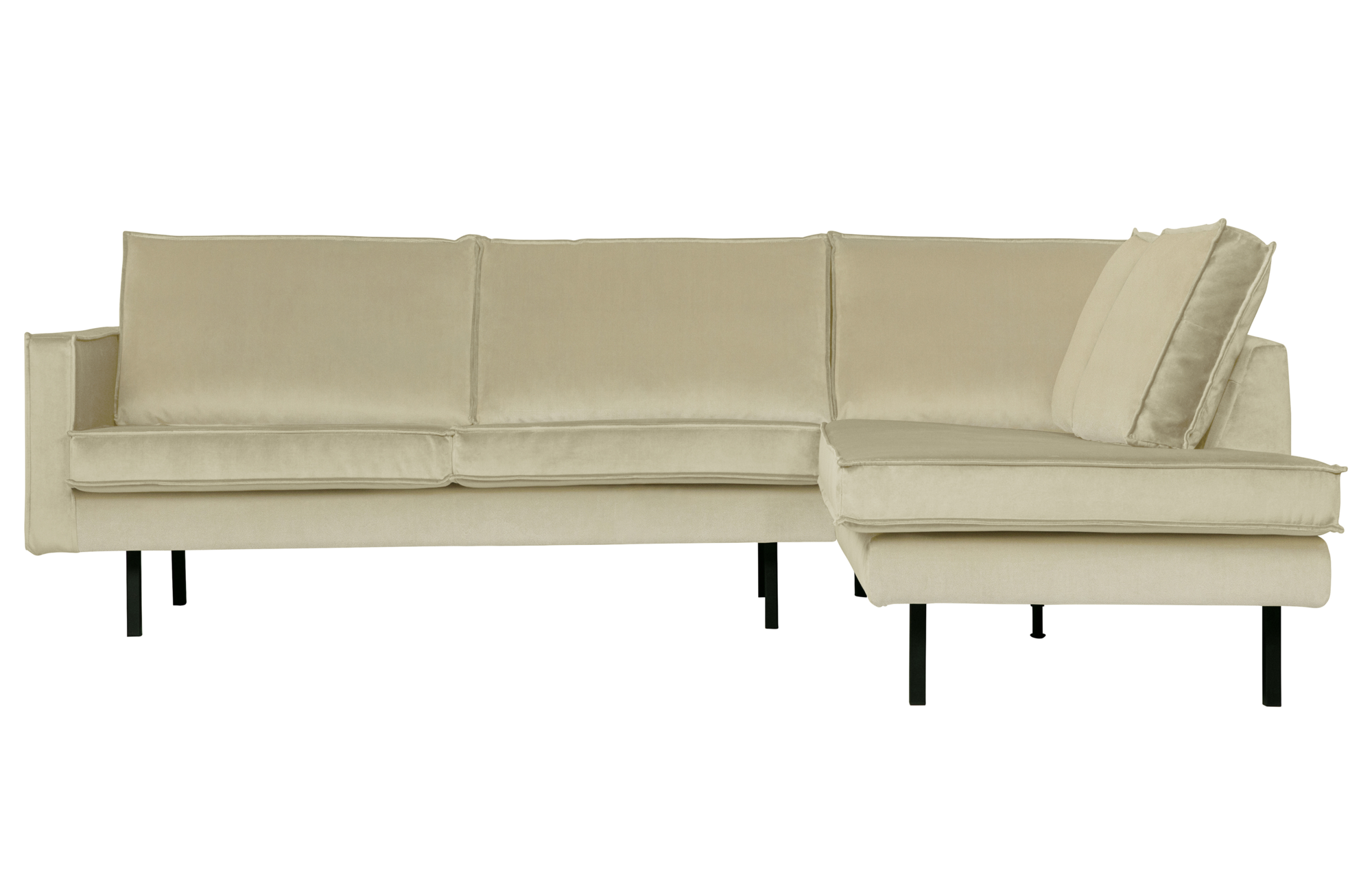 BePureHome hoekbank Rodeo fluweel Rodeo Hoekbank Fluweel Rechts - Pistache