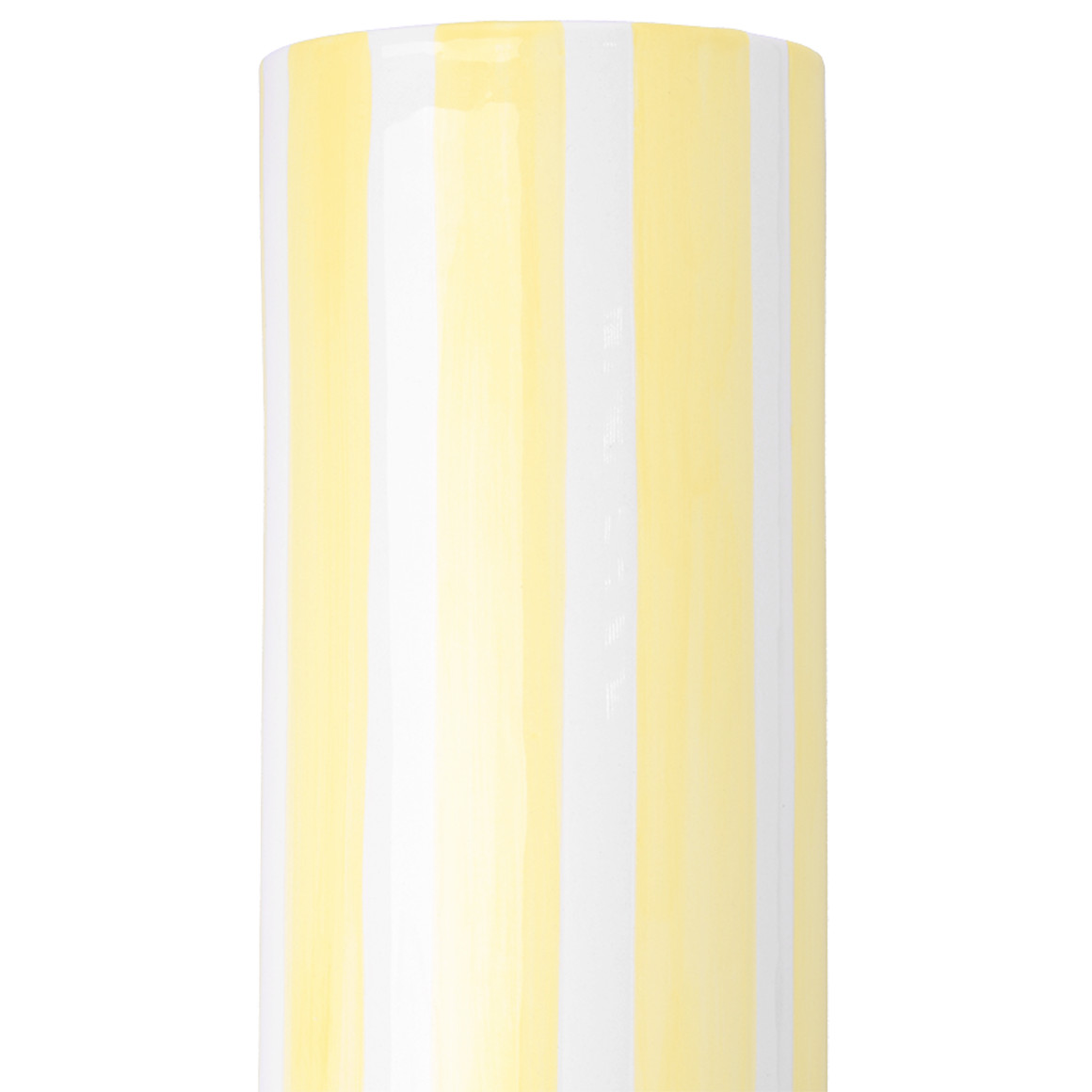 Vase mit Streifen gelb / weiss