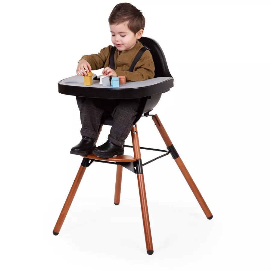 CHILDHOME Evolu 2 nussbaum  schwarz 2 in 1 + Ring