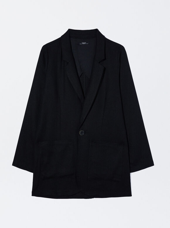 Blazer de linho - Preto