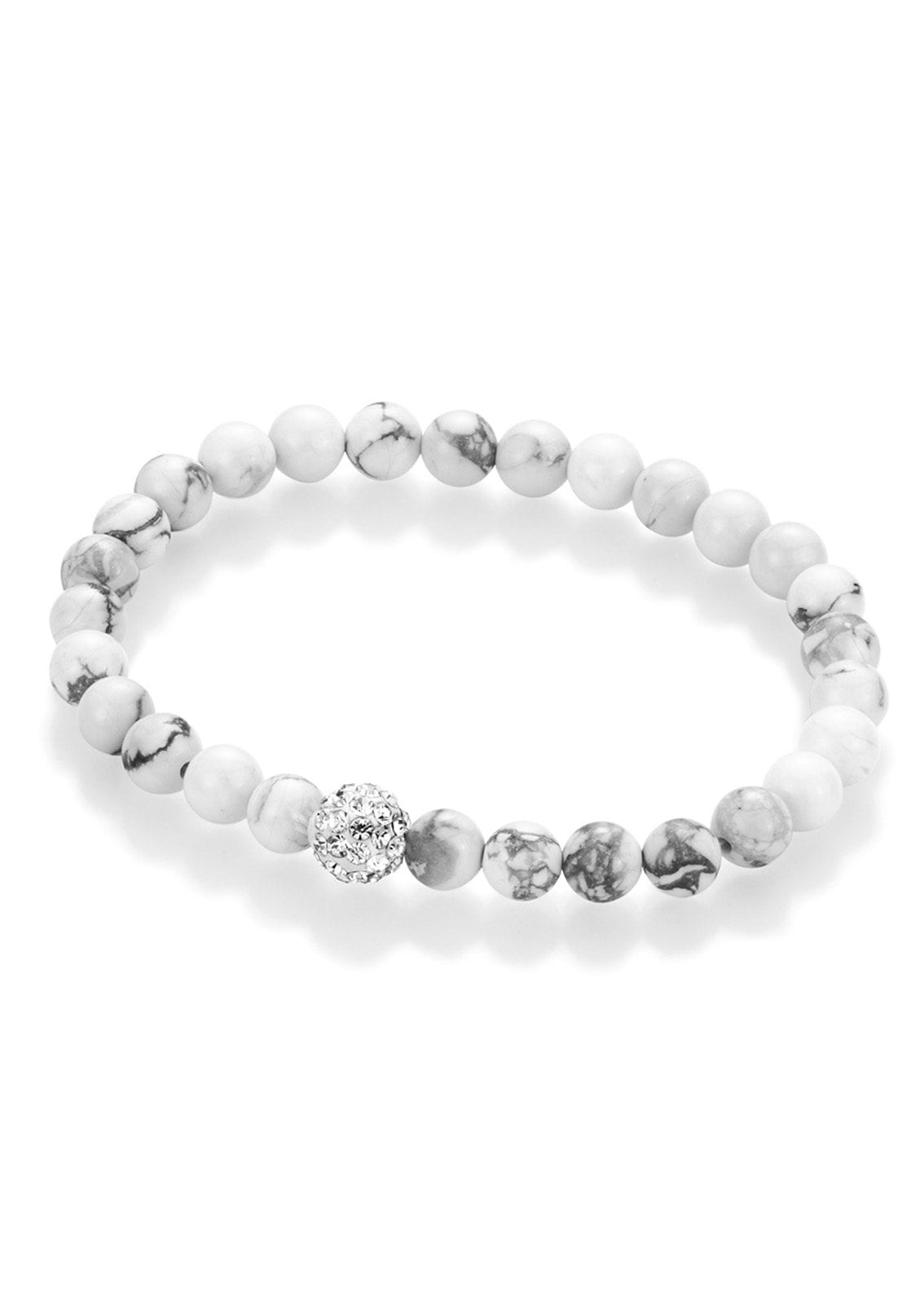 Firetti Armband »Schmuck Geschenk Armschmuck Armkette Edelstein Farbstein Kristall« mit Kristallstein (synth.), Howlith