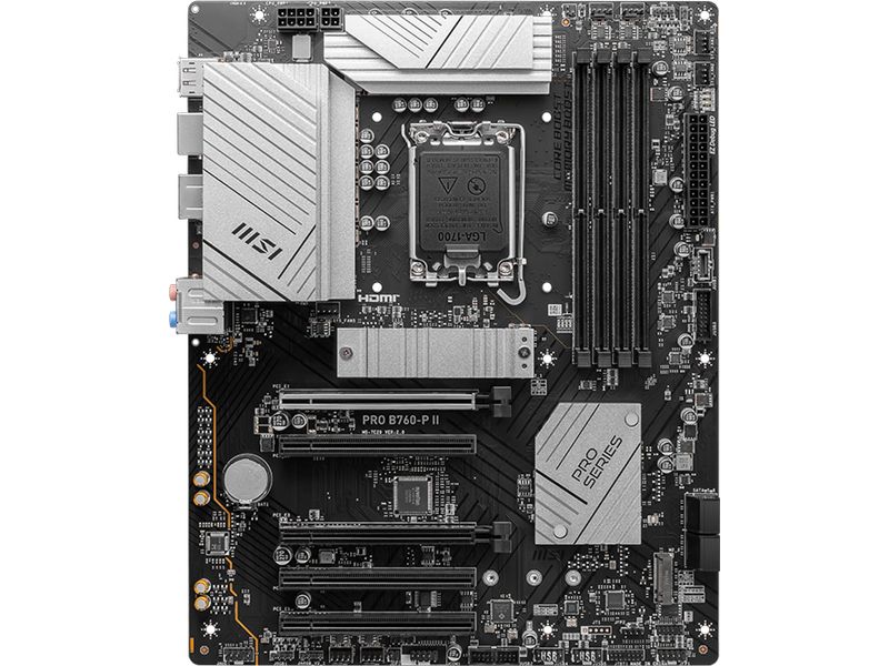 MSI Mainboard Pro B760-P II Intel B760 Mainboard mit Sockel 1700 und DDR5 Unterstützung
