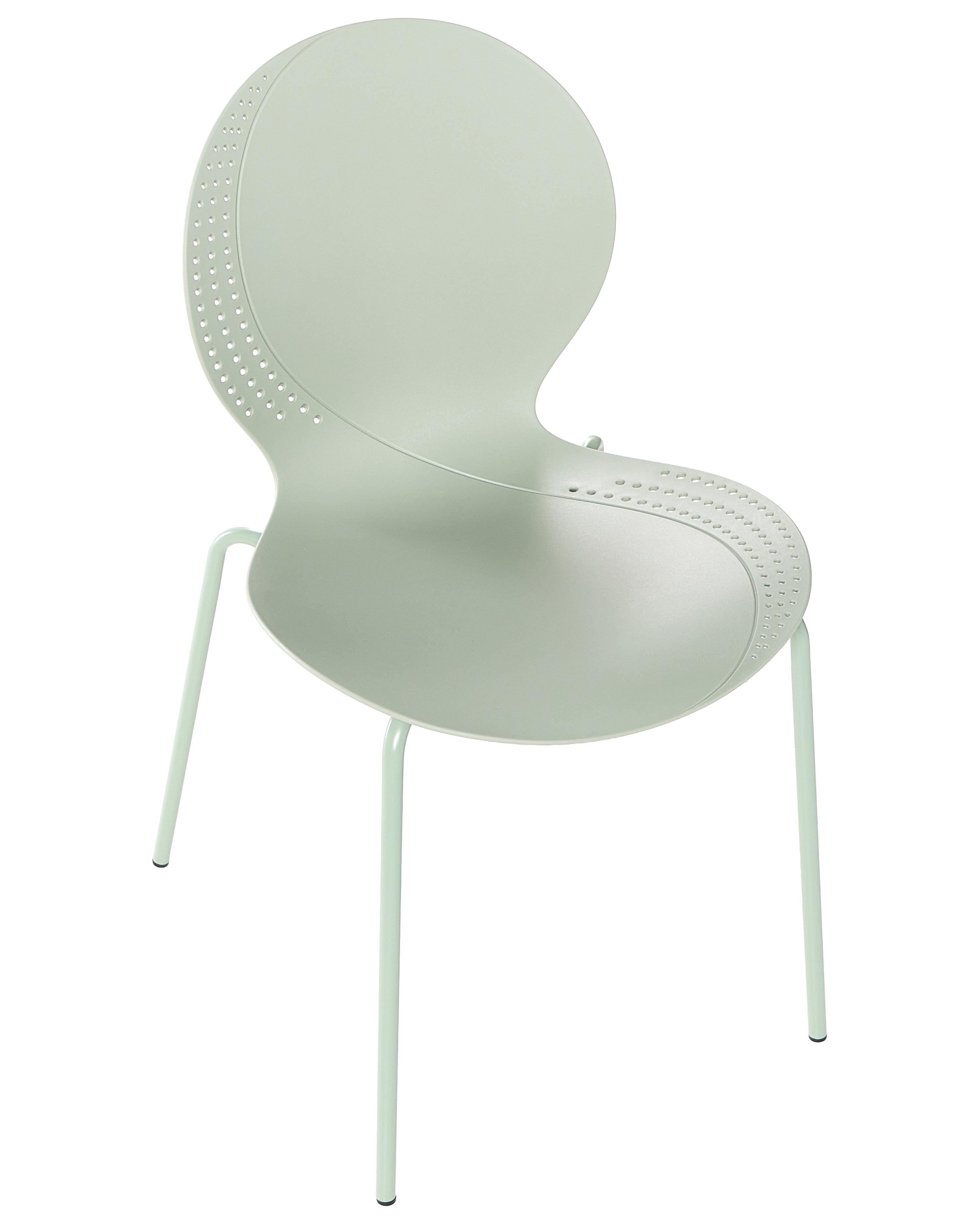 Set van 4 tuinstoelen MILOS stapelbaar Lichtgroen