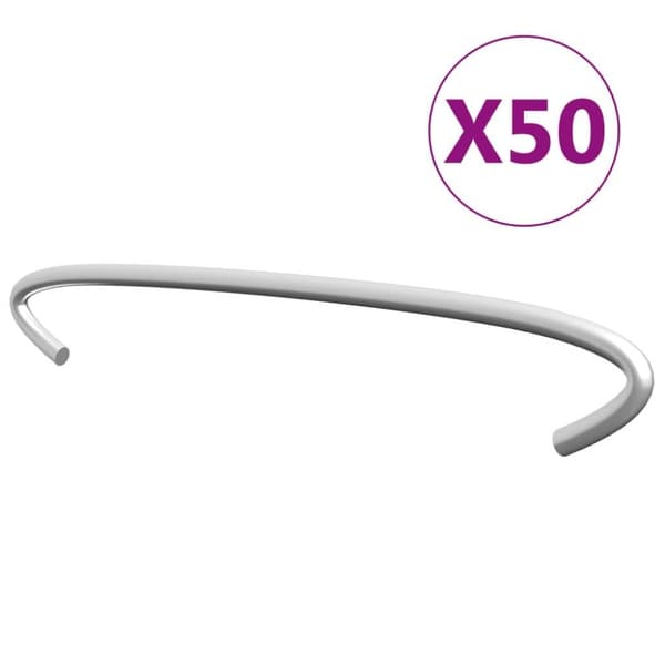 vidaXL Kroker til gabion 50 stk galvanisert stål 15 cm