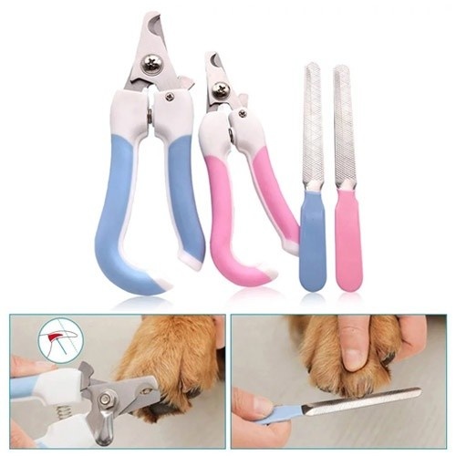 Cortadores de unhas rosa para animais de estimação