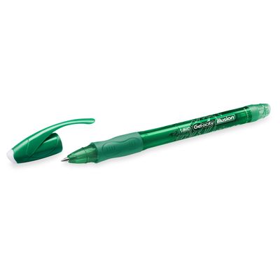 Bic Gelocity Illusion - Pack de 12 rollers effaçables - 0,7 mm - vert