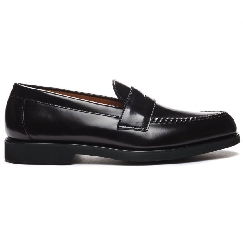 RYAN BRUSHED POLARIS BROWN BURGUNDY MOCASSIN-Mocassin pour homme en cuir brossé
