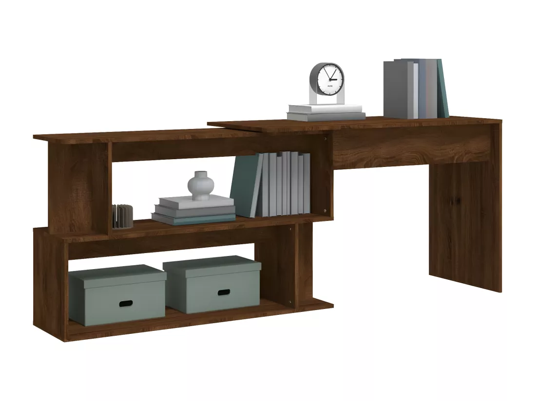 Bureau d'angle Chêne marron 200x50x76 cm Bois d'ingénierie