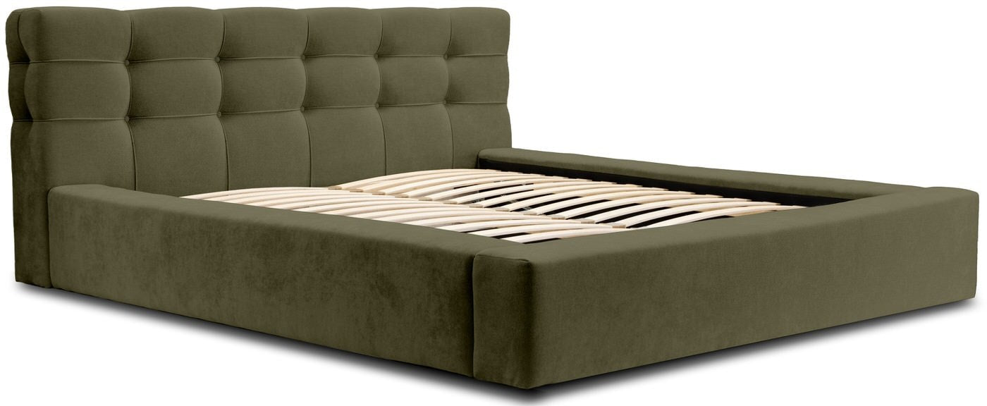 Trae Mobler Grace 140 x 200 cm Gestoffeerd Bed Bosgroen