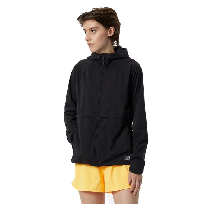 New Balance Dame Jakker Elite Run Water Defy Jacket Sort