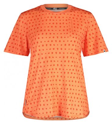 Maillot Manches Courtes Femme Maloja TrentinoM. 1/2 Pastel Glow Orange