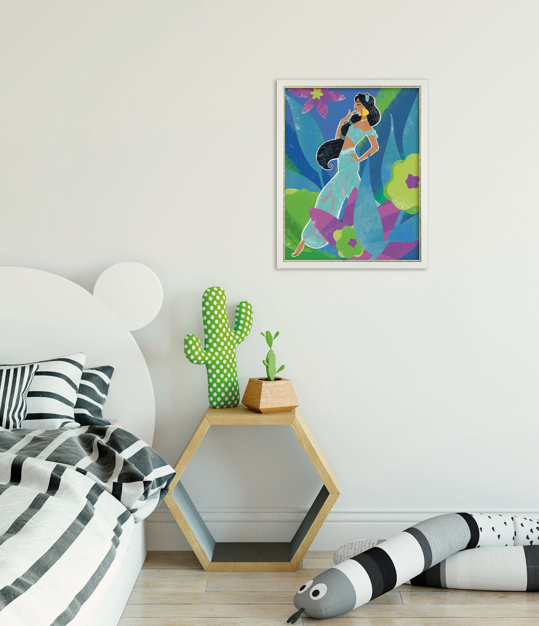 Komar Wandbild »Disney Princess Jasmine in Blue« Disney Set, 1 Stk. tlg. 30 x 40 cm (Breite x Höhe) - Kinderzimmer, Dekoration