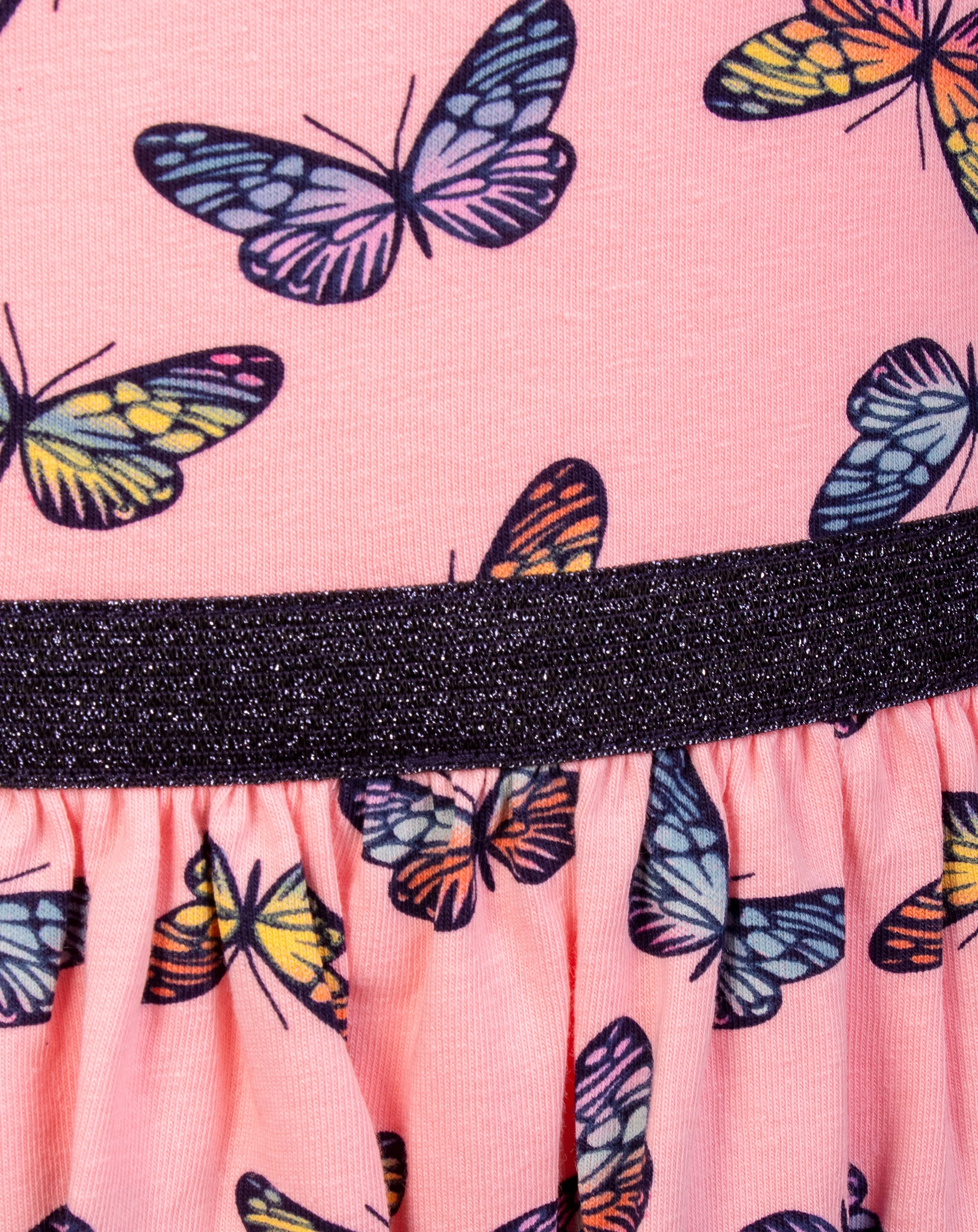 Kleid BUNTE SCHMETTERLINGE ärmellos in candy pink