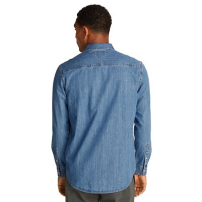 Chemise à manches longues homme Rglr Fit Mid Blue TOMMY HILFIGER