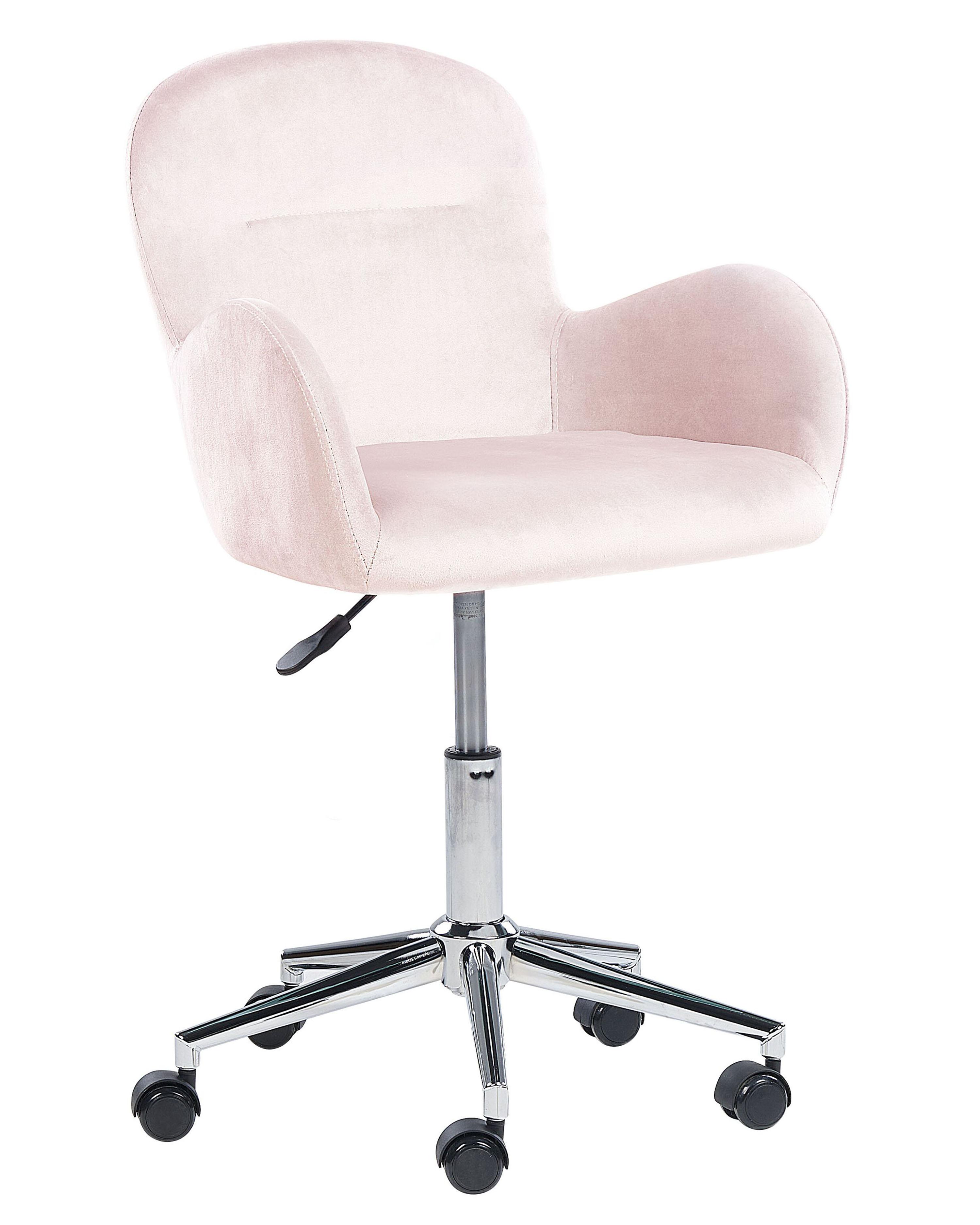 Bureaustoel PRIDDY Fluweel Roze