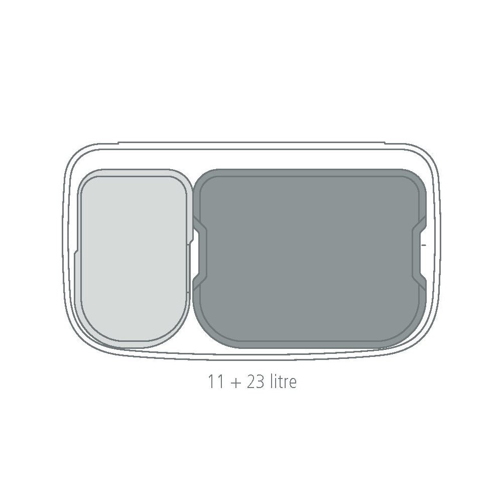 Brabantia Bo Touch Bin Afvalemmer 11 + 23 L  - Zwart