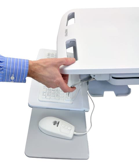 Ergotron StyleView - Vogn - for LCD-skjerm / PC-utstyr - medisinsk - aluminium, forsinket stål, kvalitetsplast - grå, hvit, polert aluminium - skjerm