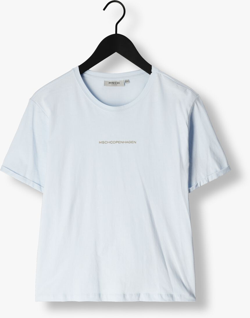 MSCH COPENHAGEN lichtblauwe msch copenhagen t-shirt mschterina organic small logo tee