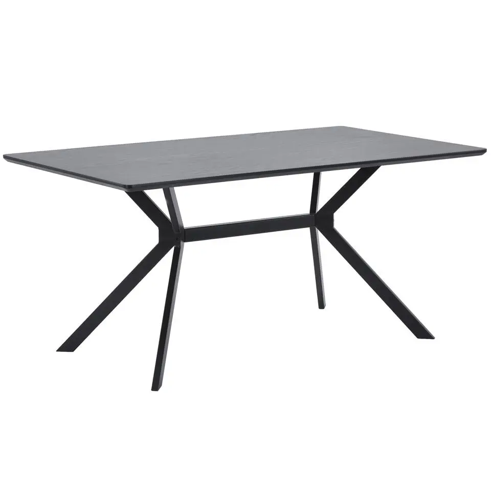 WOOOD Bruno Eettafel - Mdf - Zwart - 160x90