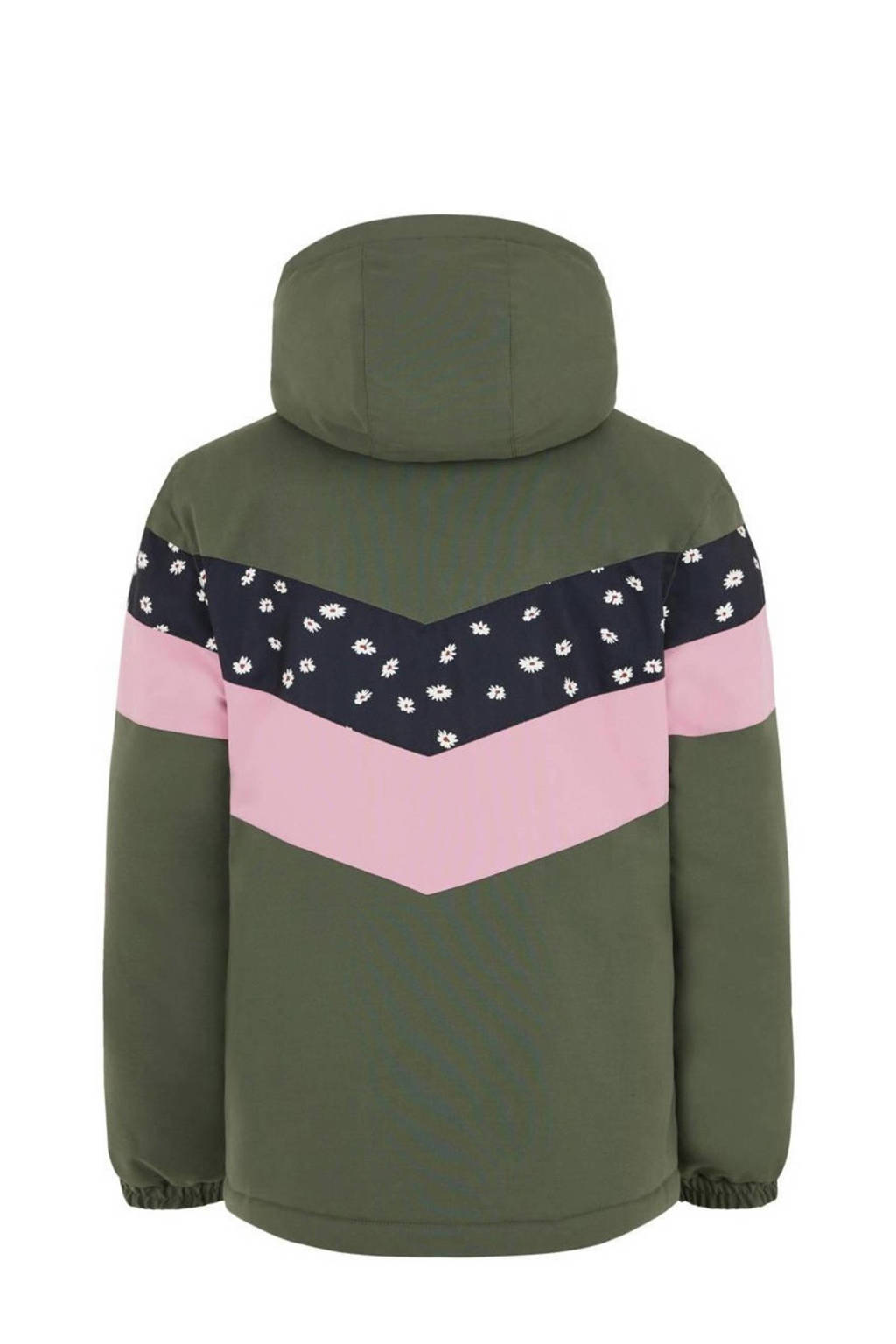 Protest ski-jack PRTFUGY JR groen/zwart/roze