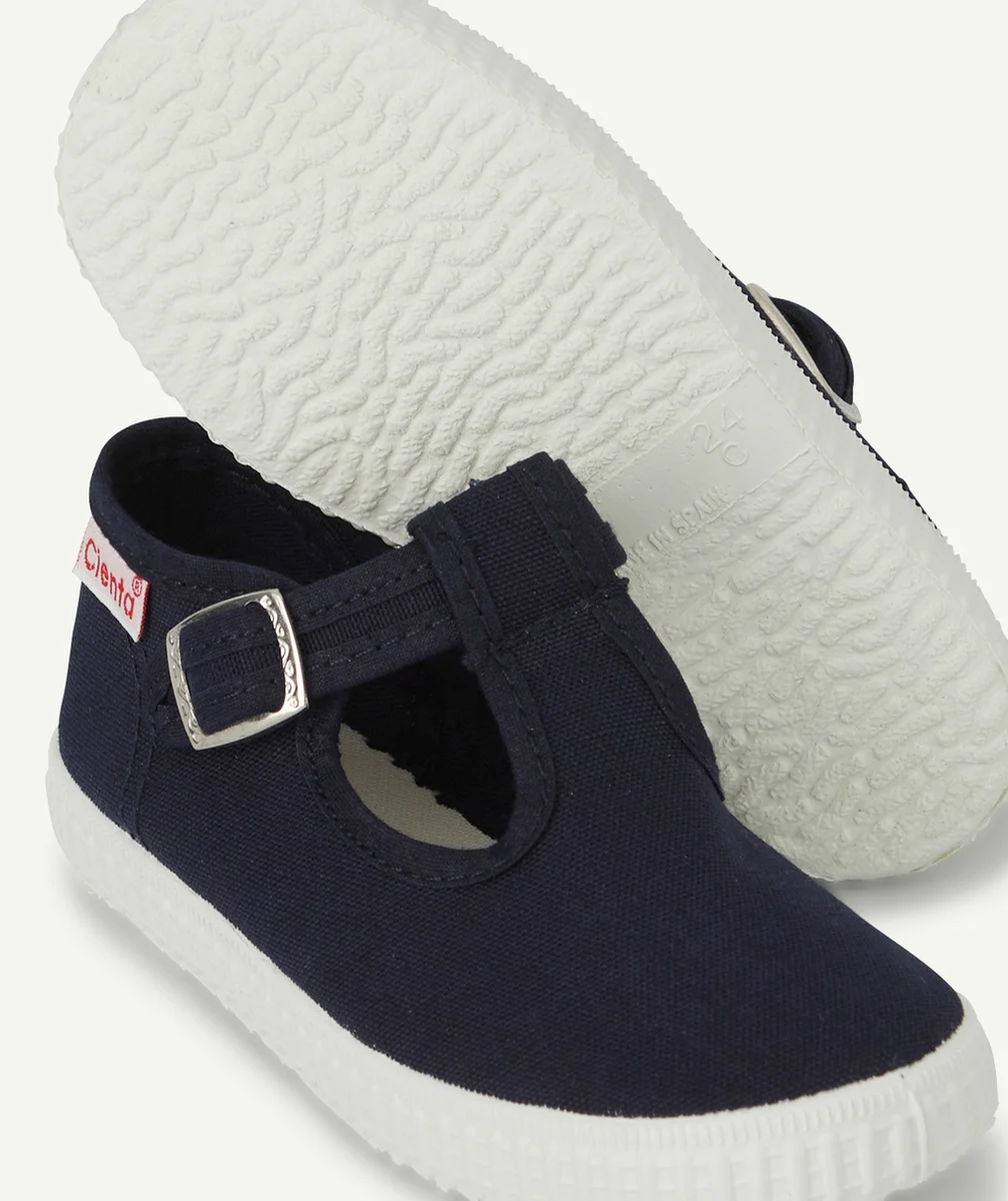 CIENTABASKETS EN TOILE OUVERTES GARÇON BLEU MARINE