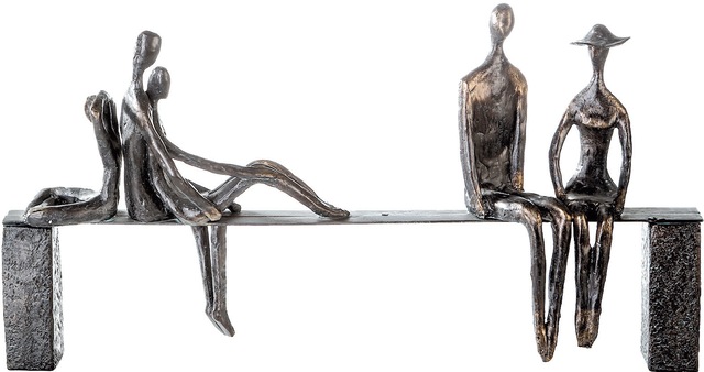 Casablanca by Gilde Dekofigur »Skulptur Leisure« Dekoobjekt, Höhe 23 cm, mit Spruchanhänger, Wohnzimmer