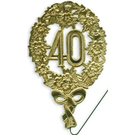 Staufen Jubiläumszahl 40 mit Draht, gold