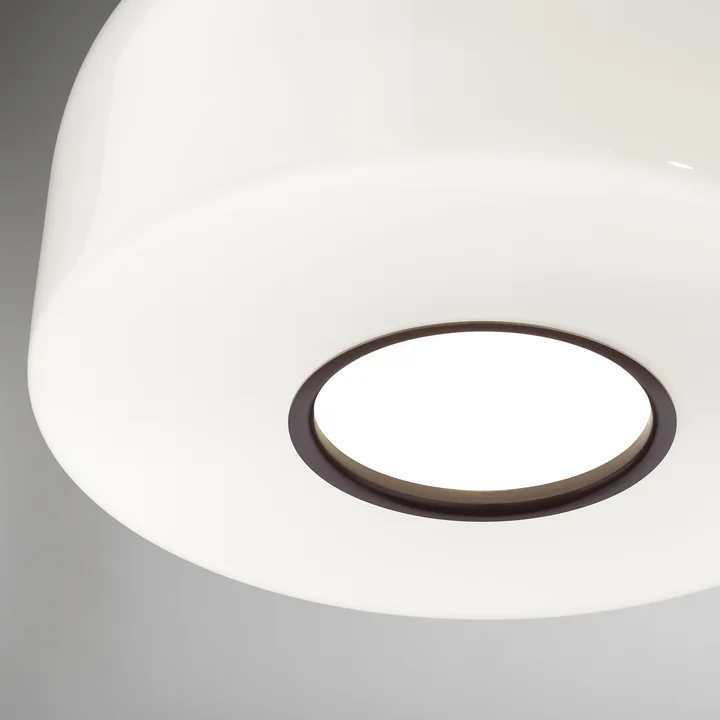 Flos - Bellhop S1 Glass Pendelleuchte, bright aluminium