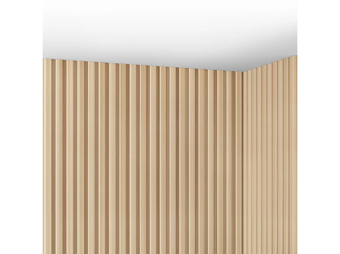 Panneau mural 3D - Pack de 3,71 m² - Coloris bois naturel clair - Lot de 8 pièces - TATIANA