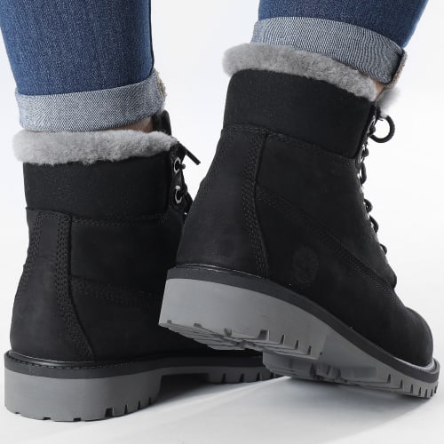 Boots Femme 6 Inch Premium Waterproof Shearlingboot A41UX Black Nubuck
