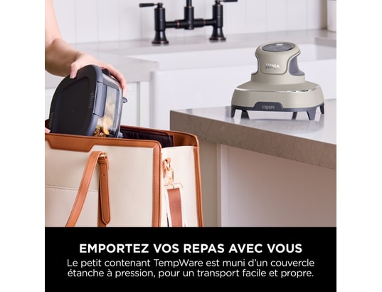 NINJA - Friteuse à air chaud sans huile Crispi Airfryer en verre FN101EUST