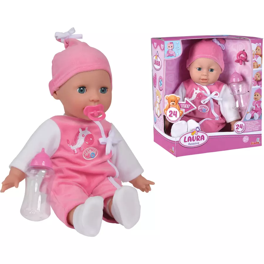 Simba Toys Weichkörperpuppe Laura - Babysprache 38cm