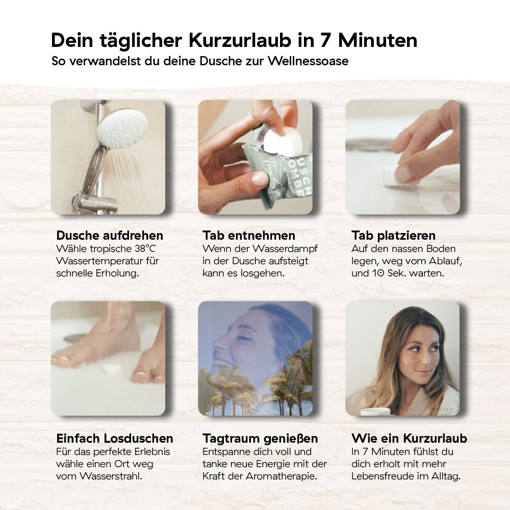 WALTZ 7 Duschwellness-Probierset mit 6 Duschbomben