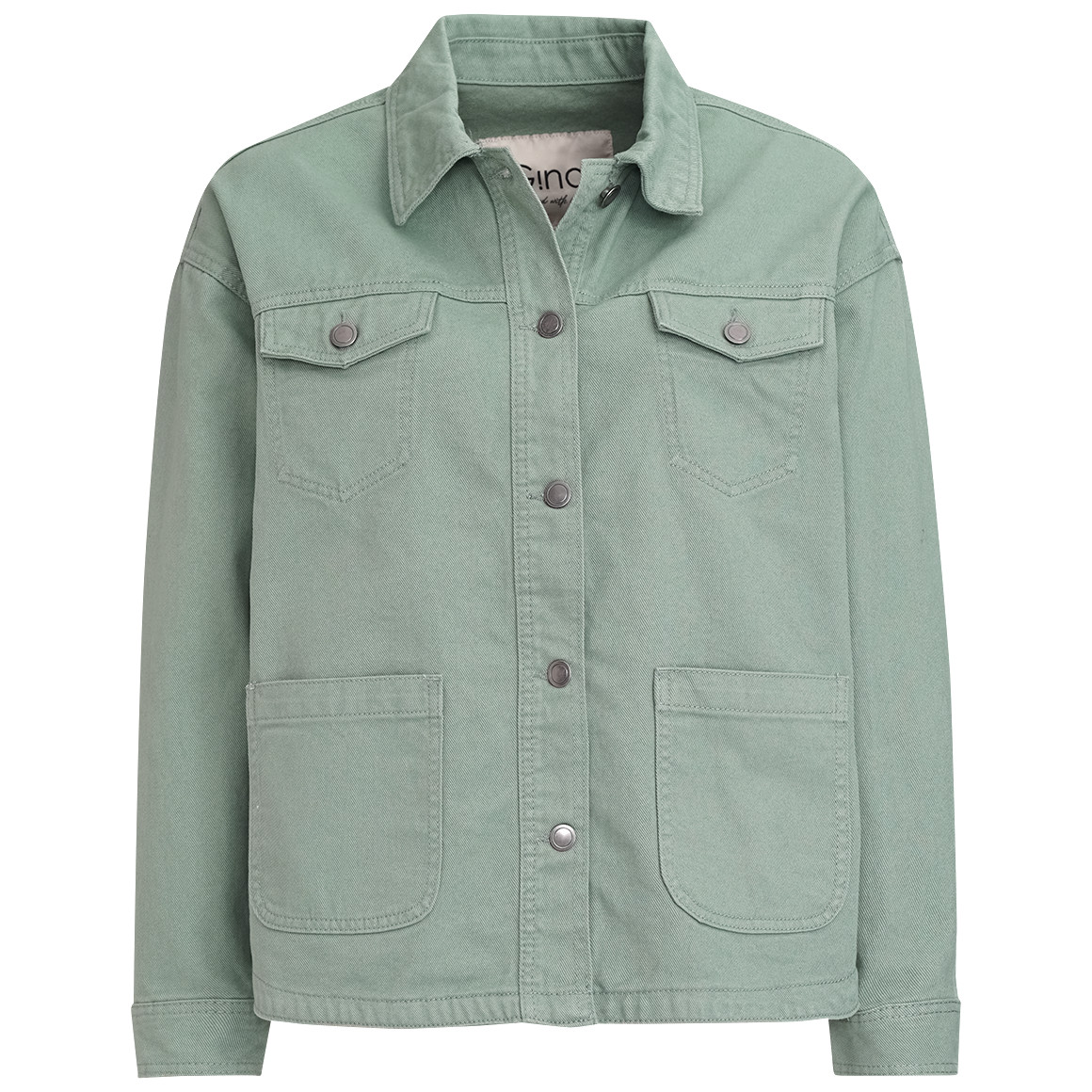 Gina Damen Jacke in Denim-Optik salbei