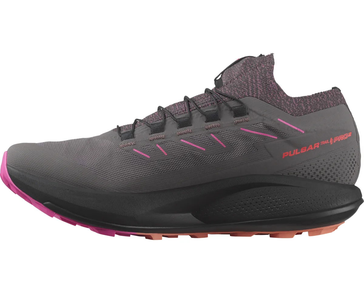 Salomon Women's Pulsar Trail Pro 2 Plum Kitten/Black/Pink Glo