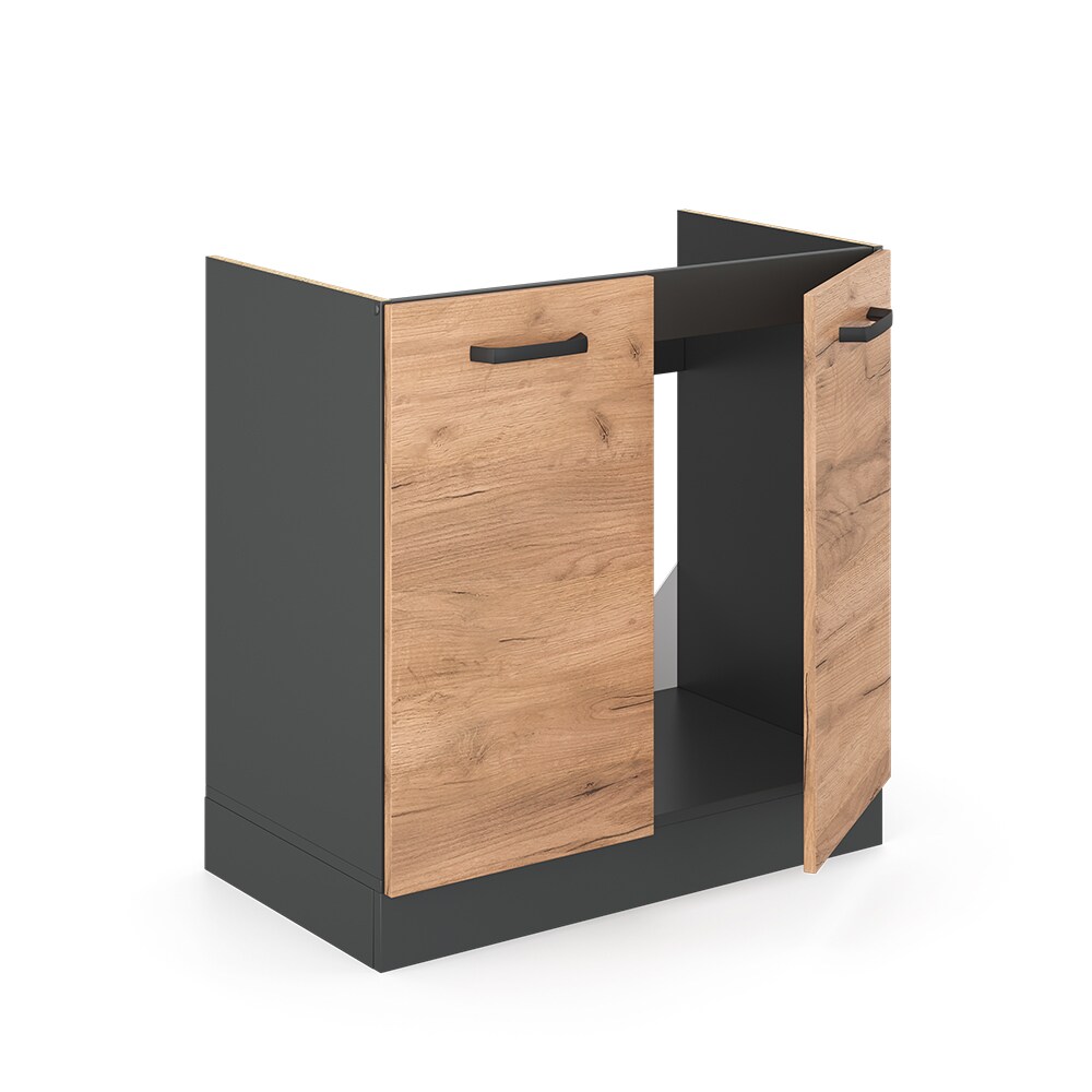 VICCO Küchenschrank Unterschrank Spülenunterschrank 80 cmR-Line Anthrazit