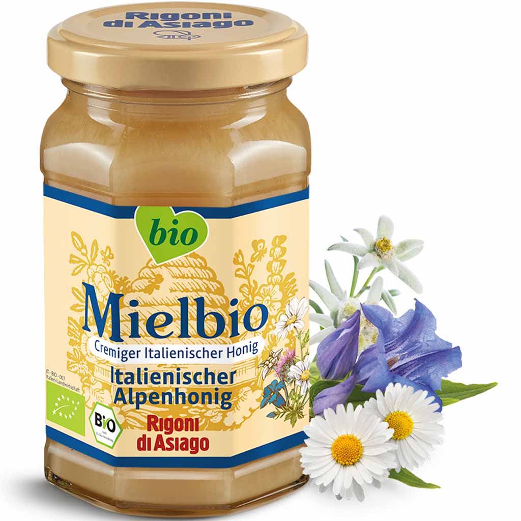 Mielbio italienischer Alpenhonig cremig 300g MHD:2.1.27