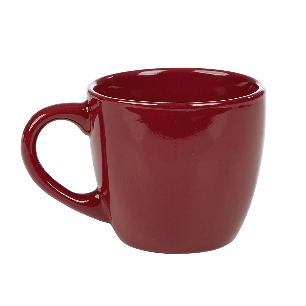 Tasse expresso faïence uni rouge 10 cl