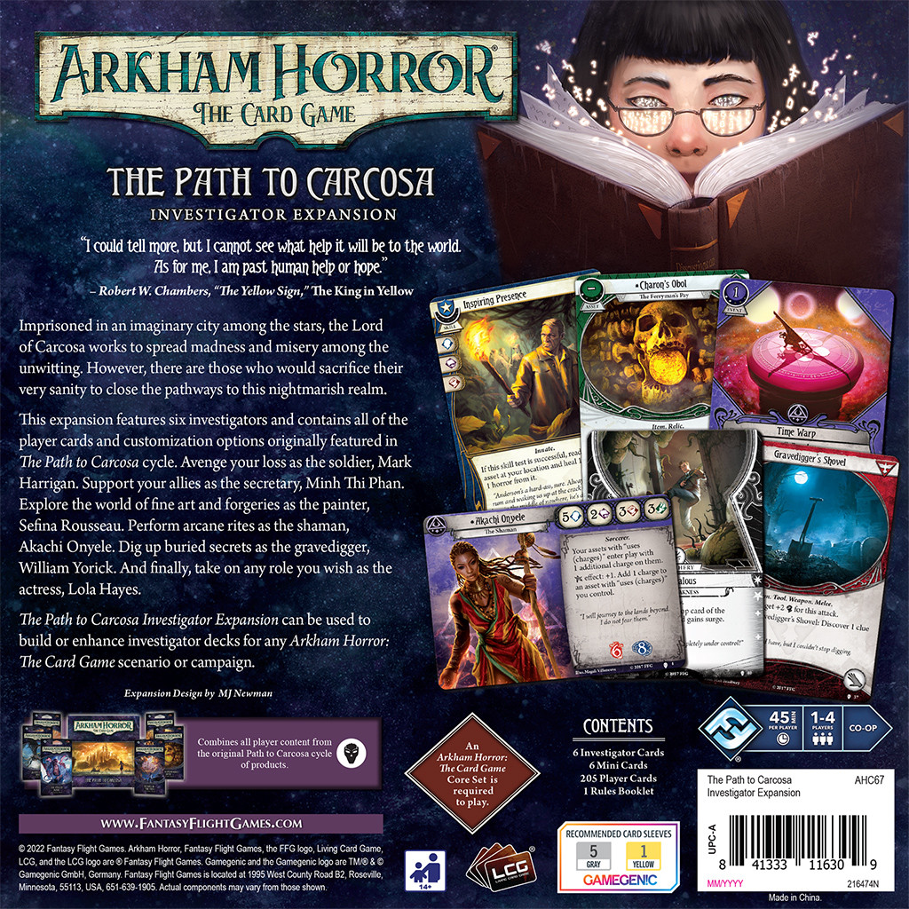 Arkham Horror: The Card Game - Path to Carcosa Investigator Expansion