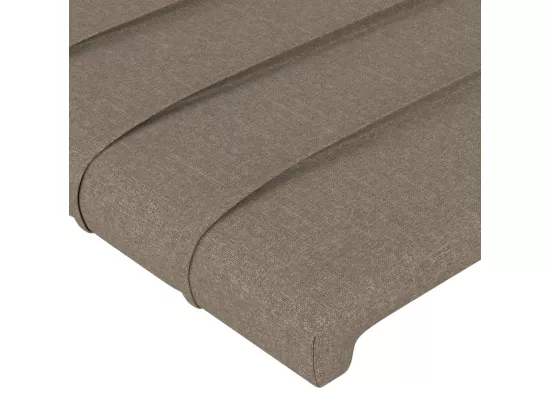 Tête de lit à LED Taupe 160x5x118/128 cm Tissu