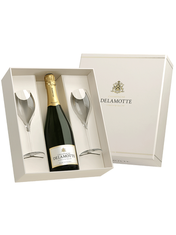 COFFRET CHAMPAGNE DELAMOTTE BLC/BLC+2 VERRES